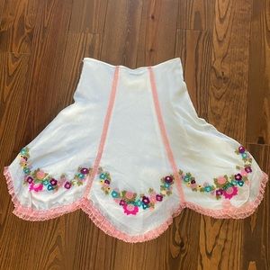 Crochet and lace Betsey Johnson skirt